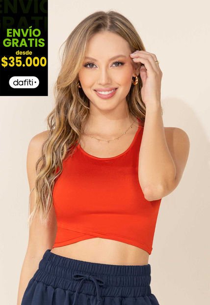 Crop Top Mujer Rojo Mp 100130