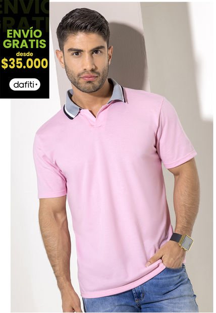 Polo Hombre Rosado Mp 2147