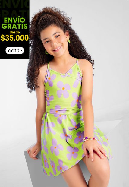Vestido Infantil Femenino Multicolor Mp 102802