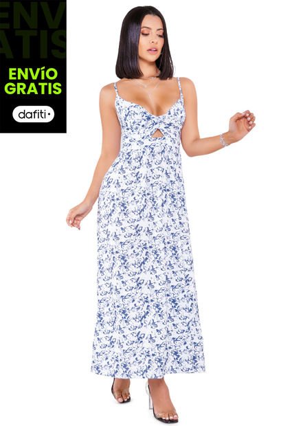 Vestido Largo Mujer Multicolor Mp 16918