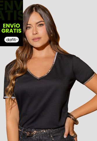 Camiseta Mujer Negro Mp 112590 MP