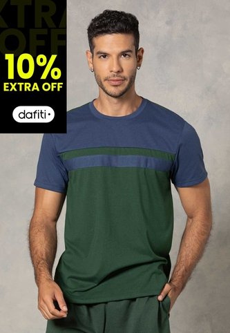 Camiseta Hombre Verde-Azul Mp 114015 MP