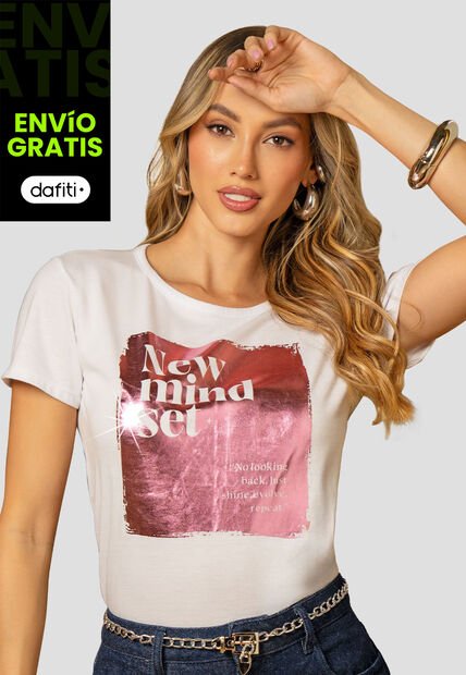 Camiseta Mujer Blanco Mp 112588