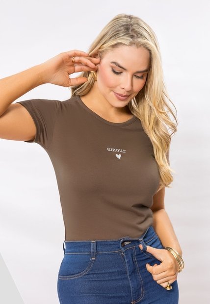 Camiseta Mujer Chocolate Mp 114021