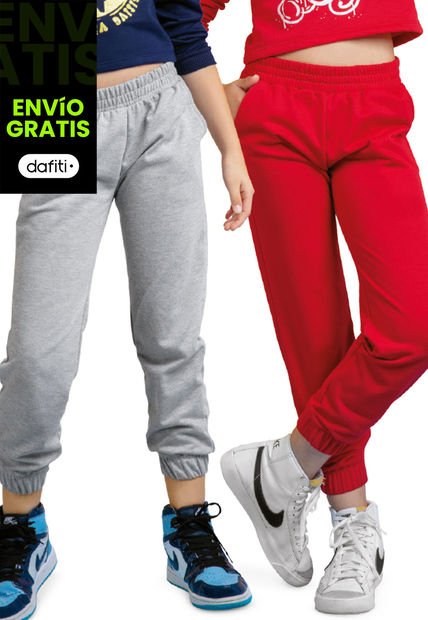 Jogger Paq X2 Infantil Femenino Multicolor Mp 9929