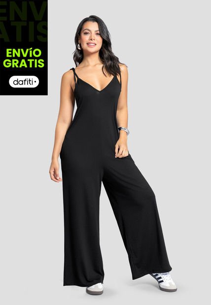 Enterizo Largo Mujer Negro Mp 7230