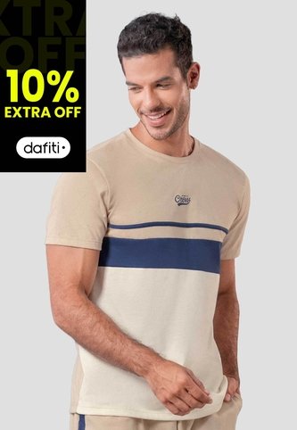 Camiseta Hombre Latte-Azul Mp 114234 MP