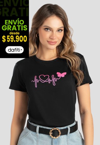 Camiseta Mujer Negro Mp 102830 MP
