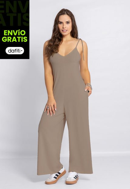 Enterizo Largo Mujer Café Pardo Mp 7230