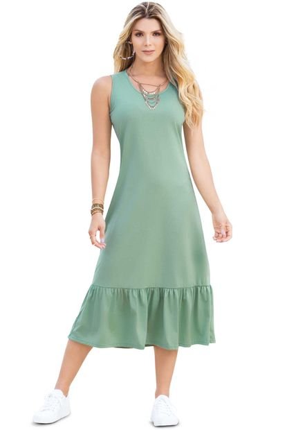 Vestido Mujer Verde Mp 74913