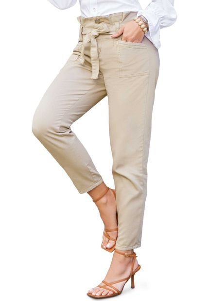 Pantalón Mujer Beige Mp 86913