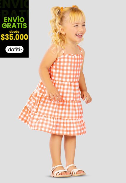 Vestido Infantil Femenino Estampado Mp 101759