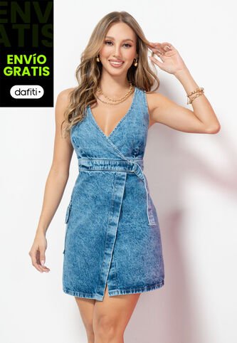 Vestido Corto Mujer Azul Mp 101391 MP