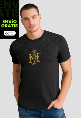 Camiseta Hombre Negro Mp 112802 MP