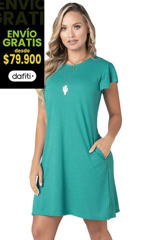 Vestido Corto Mujer Verde Jade Mp 68383 MP