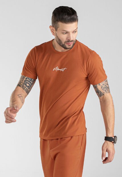 Camiseta Hombre Naranja Mp 100495