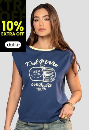 Camiseta Mujer Azul Profundo Mp 114477