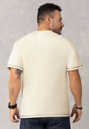 Camiseta Hombre Crema Mp 110523