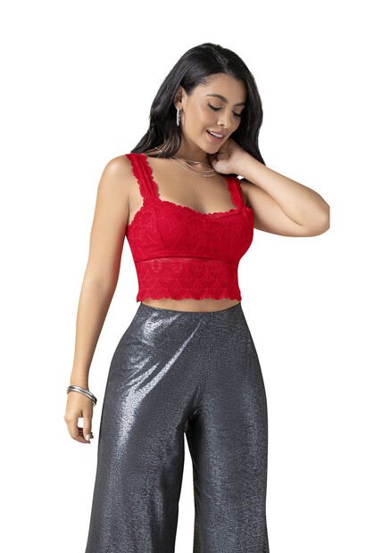 Crop Top Mujer Rojo Mp 92547