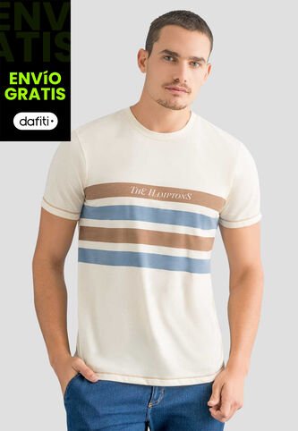 Camiseta Hombre Crema Mp 112553 MP