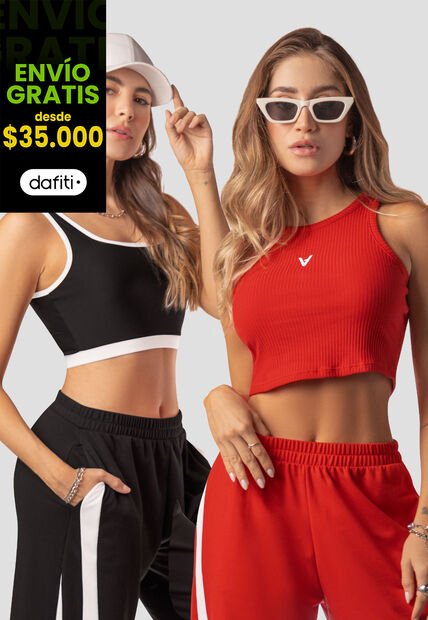 Crop Top Paq X2 Mujer Multicolor Mp 110148