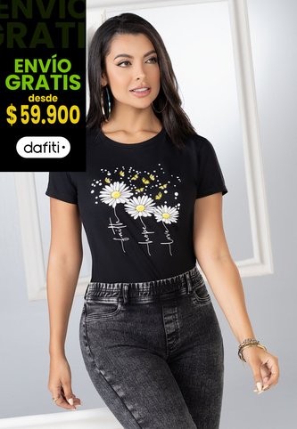 Camiseta Mujer Negro Mp 100777 MP