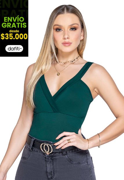 Camiseta Mujer Verde Mp 4011
