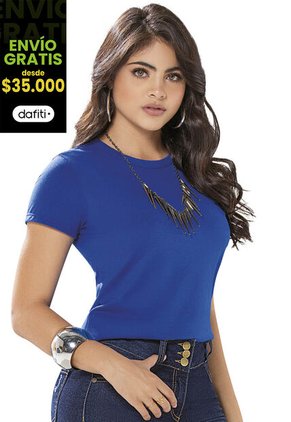 Camiseta Mujer Azul Mp 82961