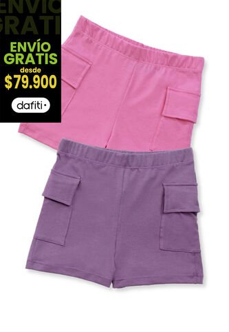 Short Paq X2 Infantil Multicolor Mp 9288 MP