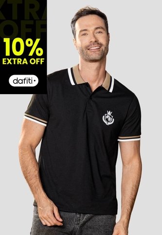 Polo Hombre Negro Mp 114118 MP