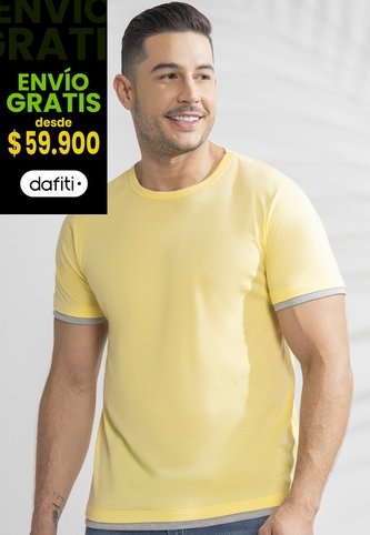 Camiseta Hombre Amarillo Mp 389 MP