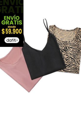 Camiseta Paq X3 Mujer Multicolor Mp 3960 MP