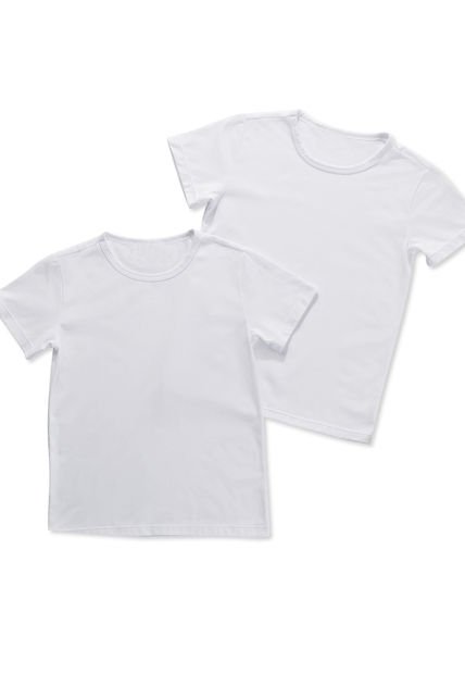 Camiseta Paq X2 Infantil Blanco Mp 1862