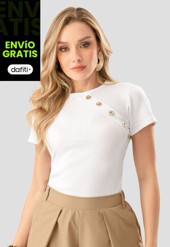 Blusa Mujer Blanco Mp 112246 MP