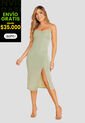 Vestido Largo Mujer Verde Matcha Mp 108409 de MP