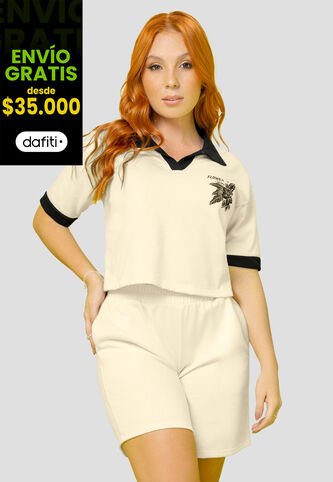 Conjunto Mujer Crema Mp 108151 MP