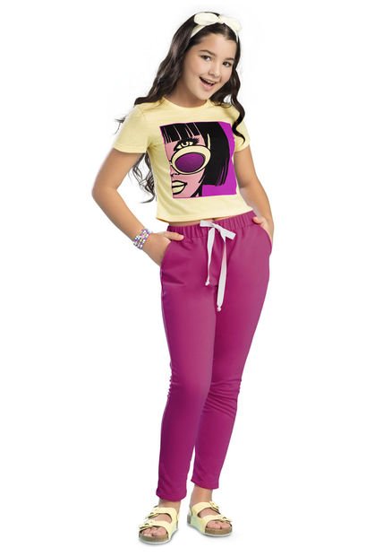 Jogger Infantil Fucsia Mp 79792