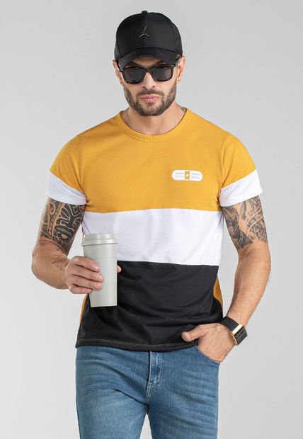 Camiseta Hombre Naranja Mp 96018