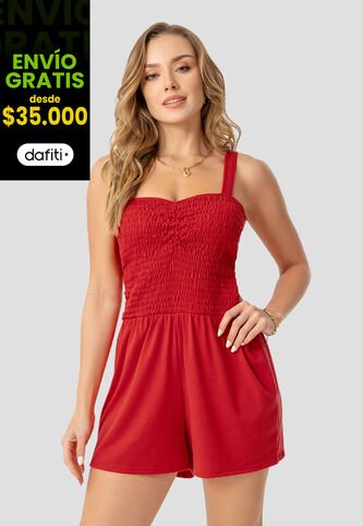 Enterizo Corto Mujer Rojo Mp 107539 MP