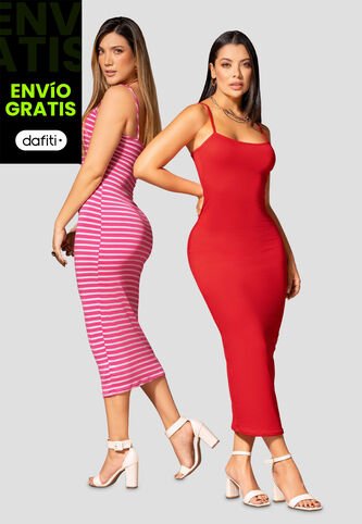 Vestido Paq X2 Mujer Bicolor Mp 112333 MP