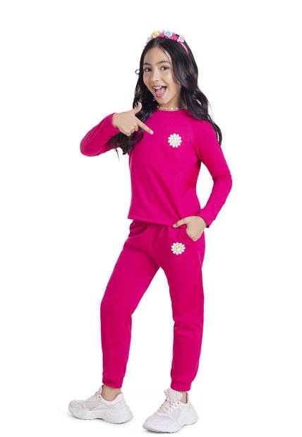 Jogger Infantil Fucsia Mp 1388