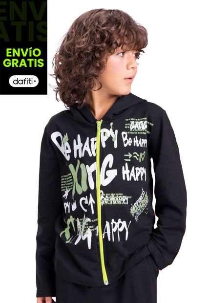 Chaqueta Infantil Masculino Negro Mp 3150