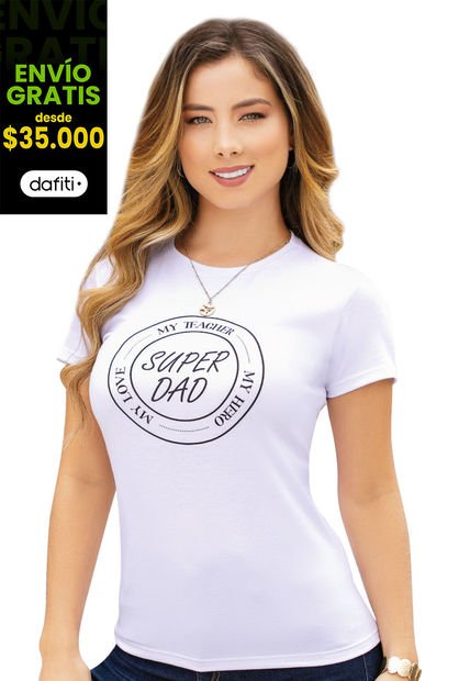 Camiseta Mujer Blanco Mp 6591