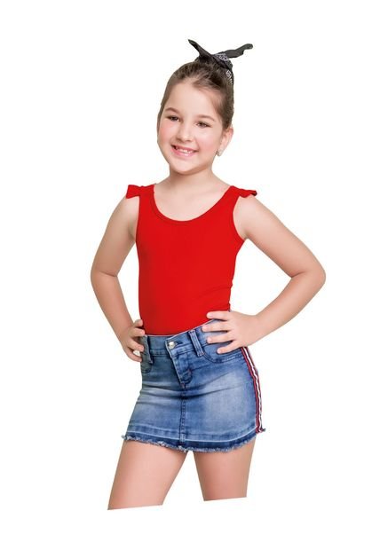 Falda Corta Para Niña Azul MP