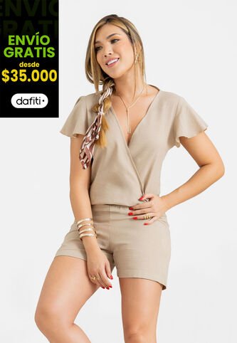 Enterizo Corto Mujer Caramelo Mp 107323 MP