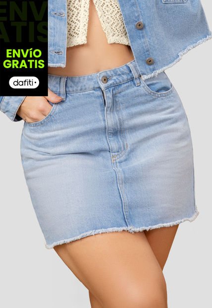 Falda Corta Mujer Azul Mp 107885