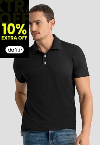 Polo Hombre Negro Mp 113053 MP