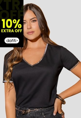 Camiseta Mujer Negro Mp 112590 MP