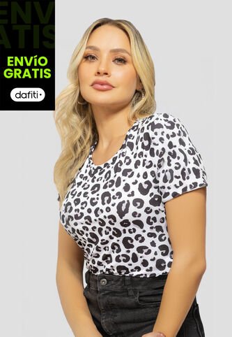 Camiseta Mujer Estampado Gris Mp 112229 MP