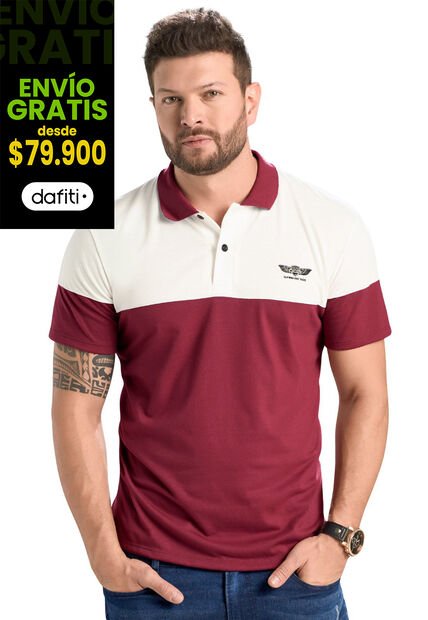 Polo Hombre Rojo-Blanco Mp 78123